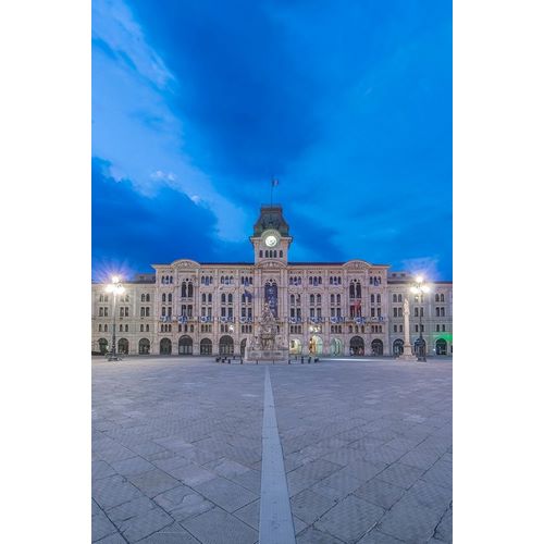 Italy-Trieste-Piazza Unita dItalia at dawn
